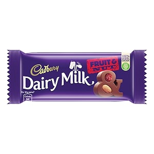 cadbury dairy milk fruit and nut chocolate bar 38gm