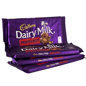 cadbury dairy milk fruitampnut chocolate bar pouch4 x 200 g800 grams