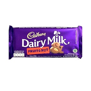 cadbury dairy milk fruit and nut chocolate bar pouch 165 grams