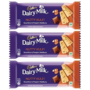 cadbury dairy milk nutty kulfi madbury chocolate bar 36 g pack of 3