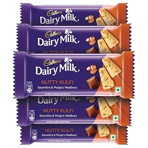 cadbury dairy milk nutty kulfi madbury chocolate bar 36 g pack of 5