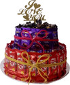 Cadbury Kit Kat | Dairy Milk | Melody Chocolates with I Love You Cake topper Combo (25- Kit Kat, 14- Dairy Milk, 25- Melody)