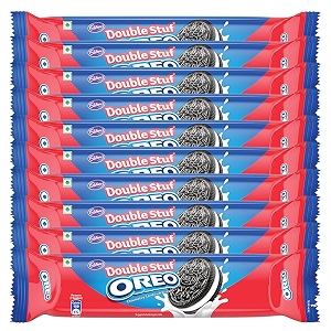 cadbury oreo double stuf crme biscuit 150g- pack of 10