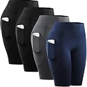 CADMUS 4 or 1 Pack Women's Bike Shorts Leggings Spandex Athletic Shorts