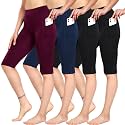 CADMUS 4 or 1 Pack Women's Biker Shorts Leggings Spandex Athletic Shorts
