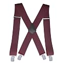 CADONO Men's 2 Inch Heavy Duty Suspenders，Adjustable X-Back with Strong Clips for Work, Jeans, and More