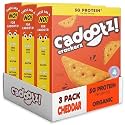 cadootz! Organic Seed Oil Free Protein Crackers, GF, Cheddar, 3 Pack