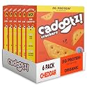 cadootz! Organic Seed Oil Free Protein Crackers, GF, Cheddar, 6 Pack