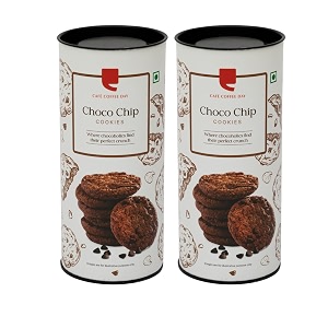 cafe coffee day cookies pack of 2-150 gms each double choco chip cookies