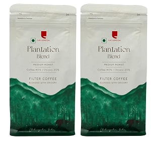 cafe coffee day  filter  ground  best coffee  morning  chocolate flavour pack of 2 400gm 80 coffee amp 20 chicory - magnum packet