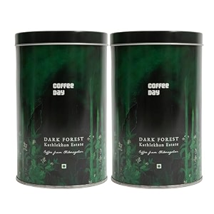cafe coffee day  filter  ground  best coffee  morning  choco pack of 2 kathlekhan estate - 100 arabica jar
