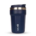 Cafe JEI Keep Your Brew Perfectly Insulated On-The-Go 380ml Insulated Coffee Travel Mug: Leakproof Lid, Stainless Steel Thermos for Hot &amp; Cold Drinks - Ideal Reusable Cup for Men and Women