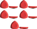 caffeine Ceramic Handmade Red Triangle Plate 11.5