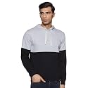 CAHOOT Black Mens Contrast Panel Hoodie Hoodie