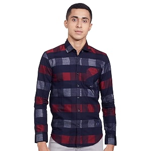 CAHOOT Cotton Men Checkered Multicolour Button Up
