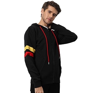 CAHOOT Mens Dark Blue Zip-Front Hoodie with