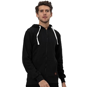 CAHOOT Mens Dark Blue Zip-Front Hoodie with