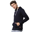 CAHOOT Men39s Dark Blue Zip-Front Hoodie with