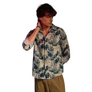 CAHOOT Mens Foliage Strokes Shirt for Casual