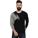 CAHOOT Men39s Green Colour Blocked Half Sleeve