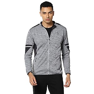 CAHOOT Mens Heathered Activewear Jacket With Contrast