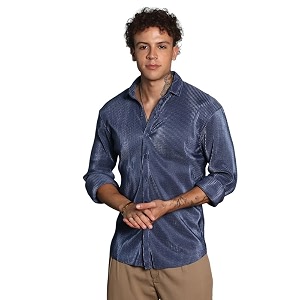 CAHOOT Mens Hexagon-Lined Shirt Casual Wear