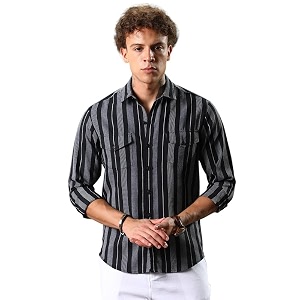 CAHOOT Mens Hexagon-Lined Shirt Casual Wear