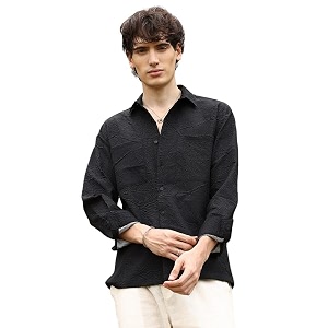cahoot men39s multitrack striped oversized shirt for casual wear  spread collar  long sleeve  button closure  oversized shirt crafted with comfort fit for everyday wear