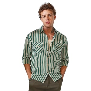 cahoot men39s multitrack striped oversized shirt for casual wear  spread collar  long sleeve  button closure  oversized shirt crafted with comfort fit for everyday wear