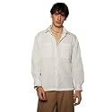 CAHOOT Men's Multitrack Striped Oversized Shirt for Casual Wear | Spread Collar | Long Sleeve | Button Closure | Oversized Shirt Crafted with Comfort Fit for Everyday Wear