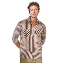 CAHOOT Men's Multitrack Striped Oversized Shirt for Casual Wear | Spread Collar | Long Sleeve | Button Closure | Oversized Shirt Crafted with Comfort Fit for Everyday Wear