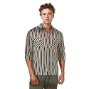CAHOOT Men's Multitrack Striped Oversized Shirt for Casual Wear | Spread Collar | Long Sleeve | Button Closure | Oversized Shirt Crafted with Comfort Fit for Everyday Wear