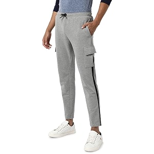 CAHOOT Mens Solid Grey Regular Fit Trackpants