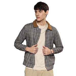 CAHOOT Mens Zip-Front Jacket With Fleece Detail