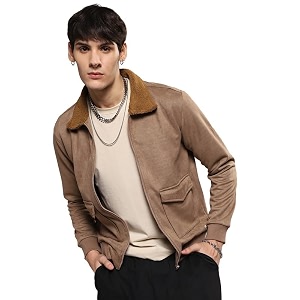 CAHOOT Mens Zip-Front Jacket With Fleece Detail
