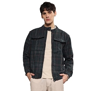 CAHOOT Mens Zip-Front Jacket With Fleece Detail