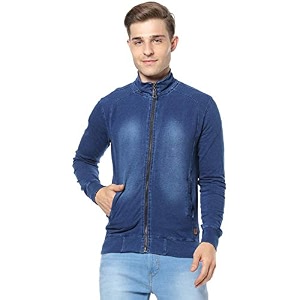 CAHOOT Men Blue Zip Casual Jacket
