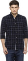 CAHOOT Men Checkered Casual Black Shirt