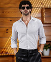 CAHOOT Men Solid Casual White Shirt