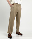 CAHOOT Men Regular Fit Brown Polyester Trousers