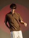 CAHOOT Solid Men Polo Neck Brown T-Shirt