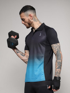 CAHOOT Solid Men Polo Neck Multicolor T-Shirt