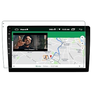 9h unbreakable screen protector compatible with 9 inch android touch screen stereo system for after market installed infotainment player glossy finish