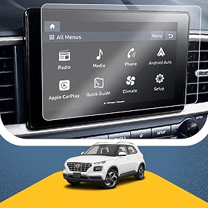 screen protector compatible with hyundai venue 2022 s  s opt  s opt turbo models infotainment 8 inch without bezels with cluster  clear  pack of 1