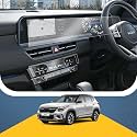 Pet Full Screen Protector Compatible With Kia Seltos 2023 Facelift 10.25 Inch Infotainment And Cluster In Single Guard With Ac Panel Guard | Clear | Pack Of 1