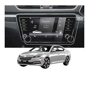 screen protector compatible with skoda superb car accessories navigation or music system touch screen infotainment company fitted 2022 - 08 inch