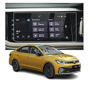 car screen protector compatible with volkswagen virtus car accessories navigation or music system touch screen infotainment company fitted 2022 - 10 inch