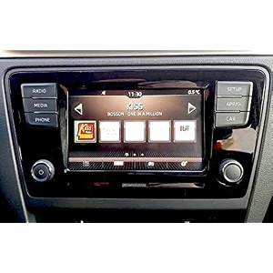 caiden guards unbreakable 9h nano glass glossy finish car infotainment screen protector compatible with skoda rapid 16 mpi at 65 inch transparent