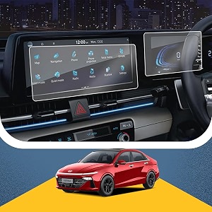 screen protector full screen coverage except edges compatible with new hyundai creta 2020 1025 inch 16 sx diesel for car infotainment system transparent
