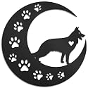 Caiibaoob German Shepherd Metal Wall Art for Dog Lover- Wall Sculpture Statues Art Hanging Decor 12in